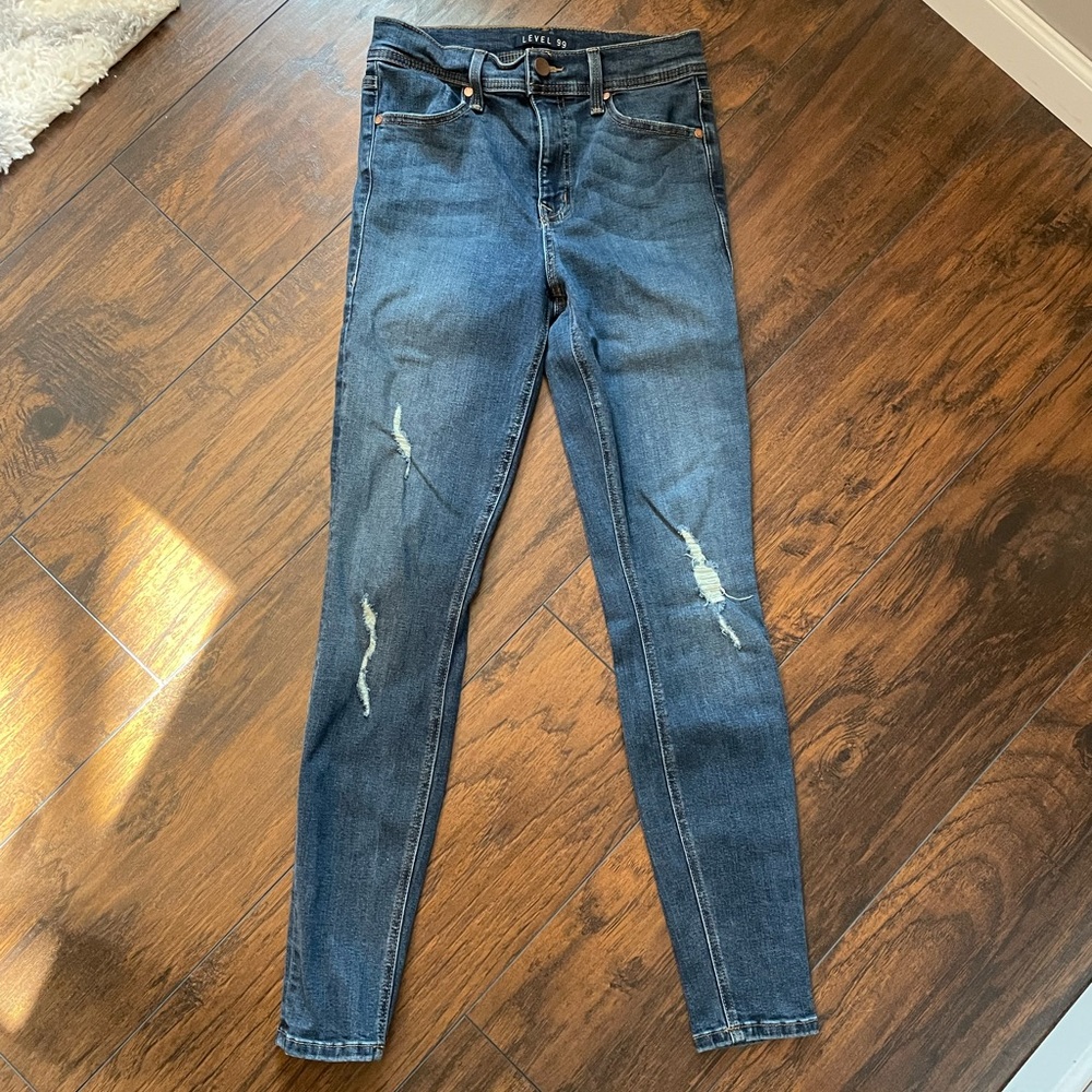 Level 99 Distressed Skinny Jean